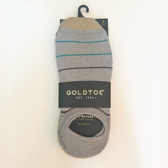 Gold Toe 3 Pairs of Men’s No Show Socks Shoe Size 8 - 11 - Picture 1 of 4